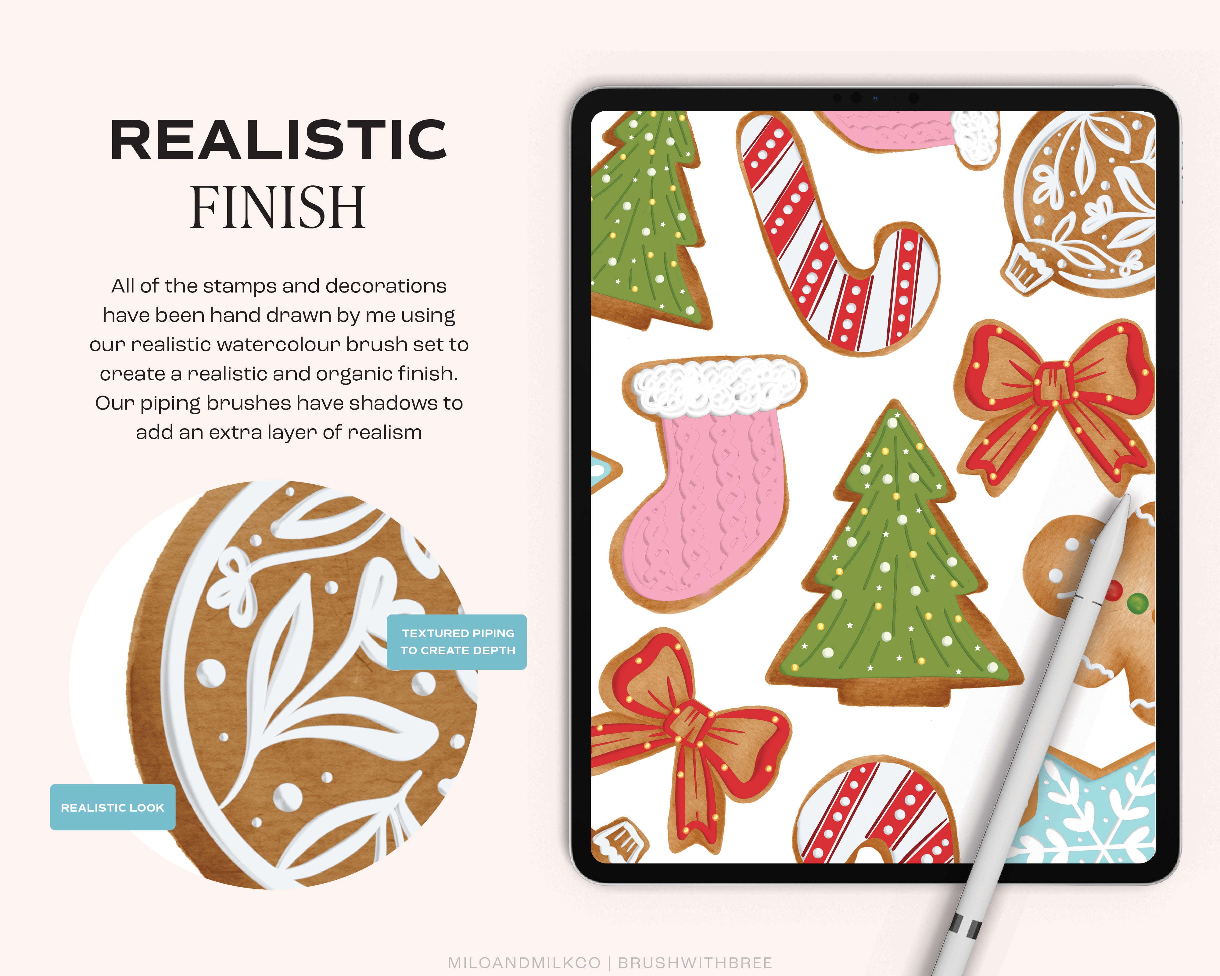 Christmas Cookies Creator for Procreate Brush Set