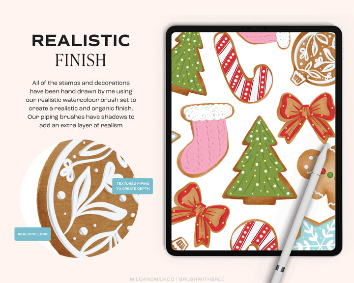 Christmas Cookies Creator for Procreate Brush Set