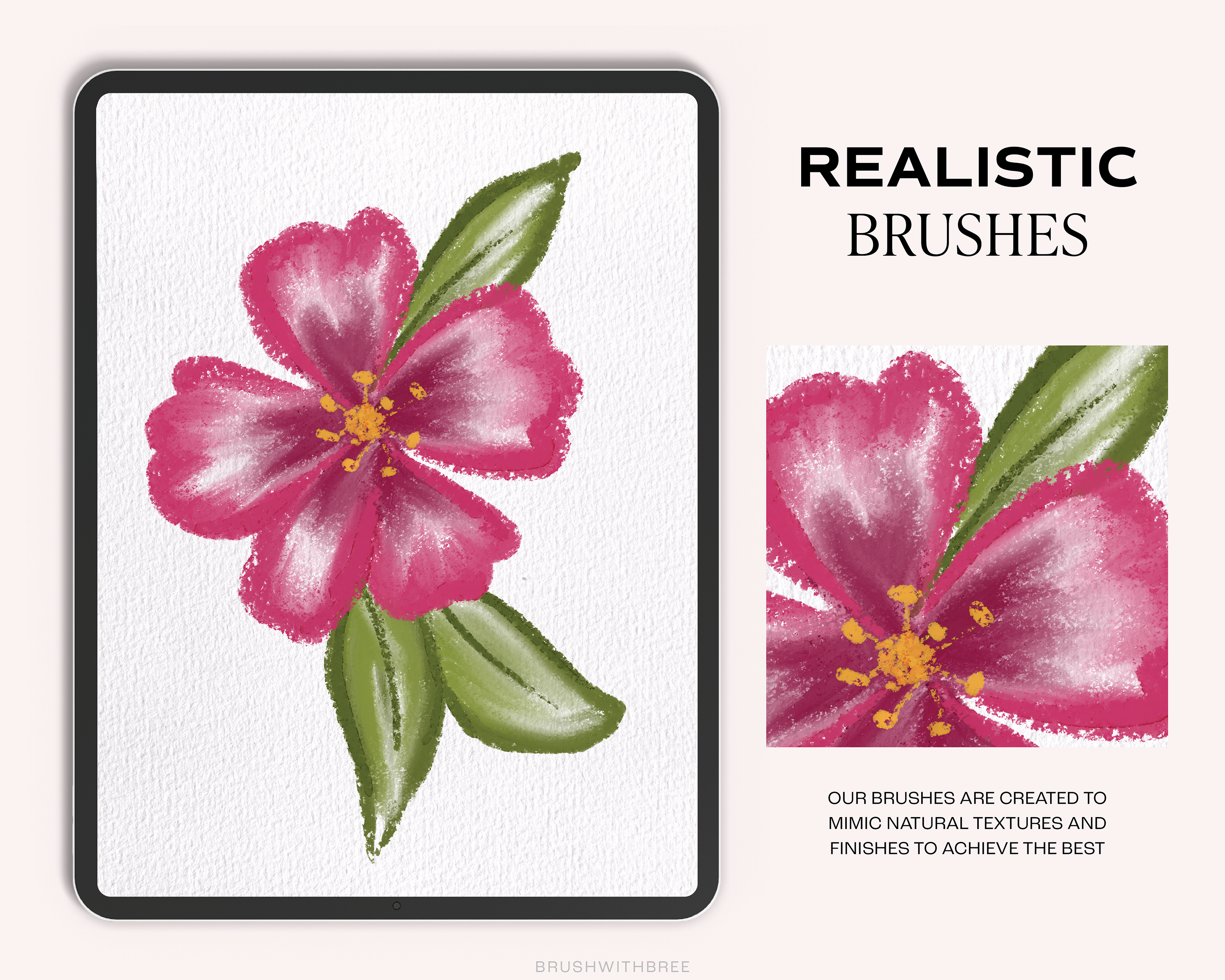 Realistic Pastel Procreate Brush Set