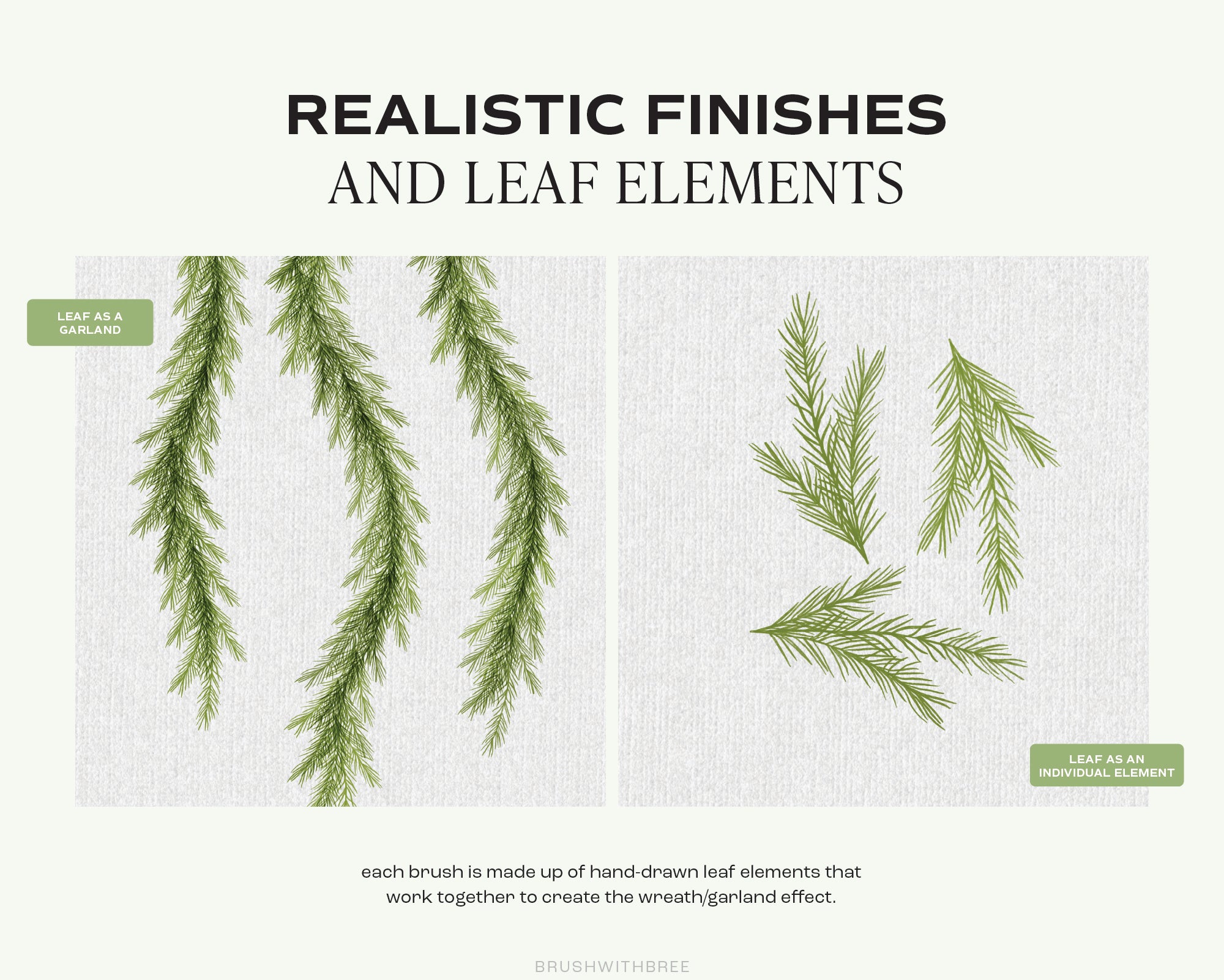 Wreath and Garlands for Procreate Brush Set