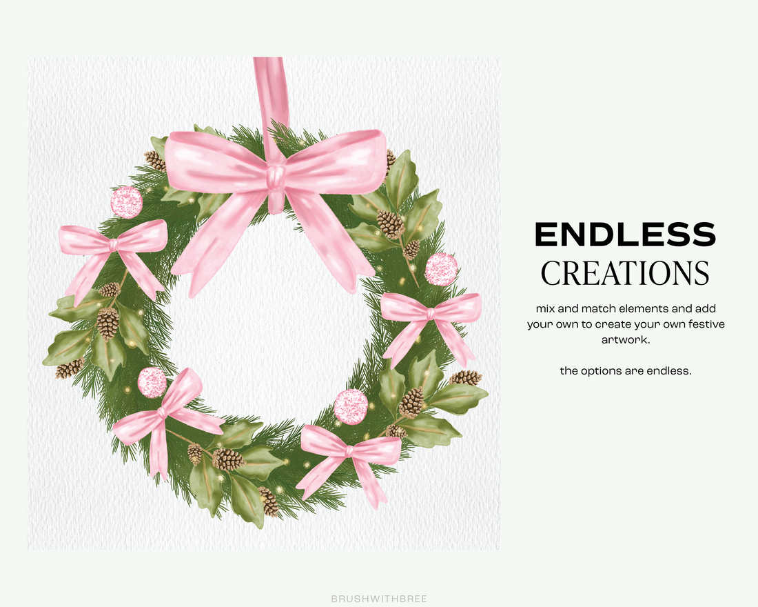 Wreath and Garlands for Procreate Brush Set