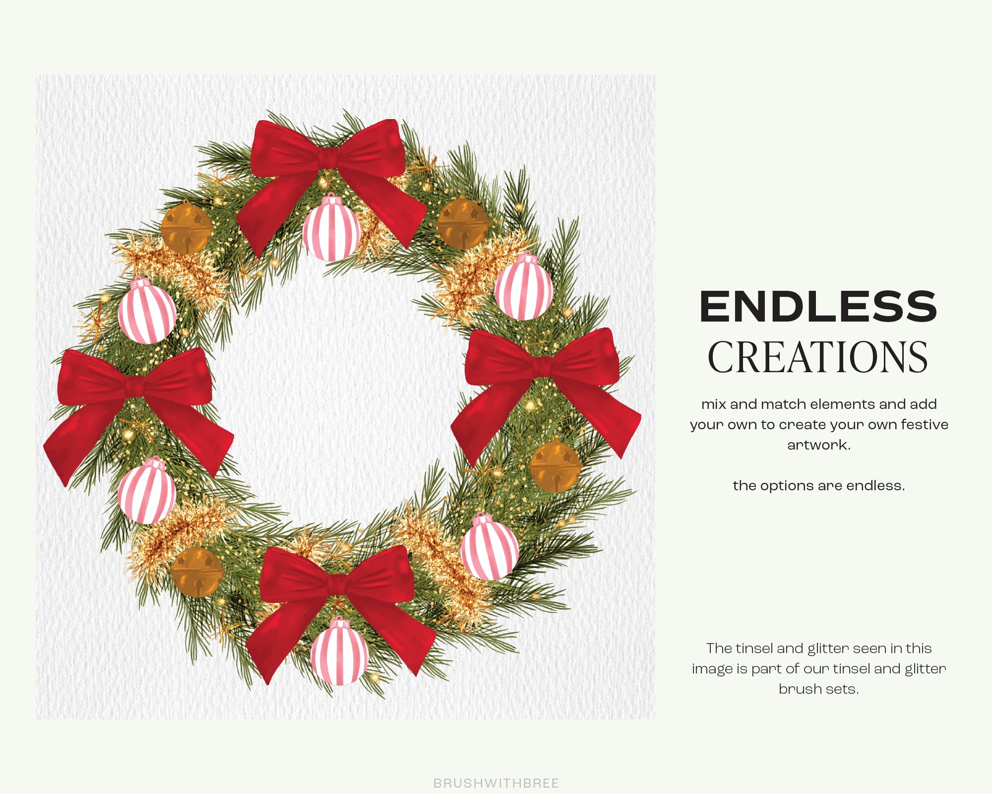 Wreath and Garlands for Procreate Brush Set
