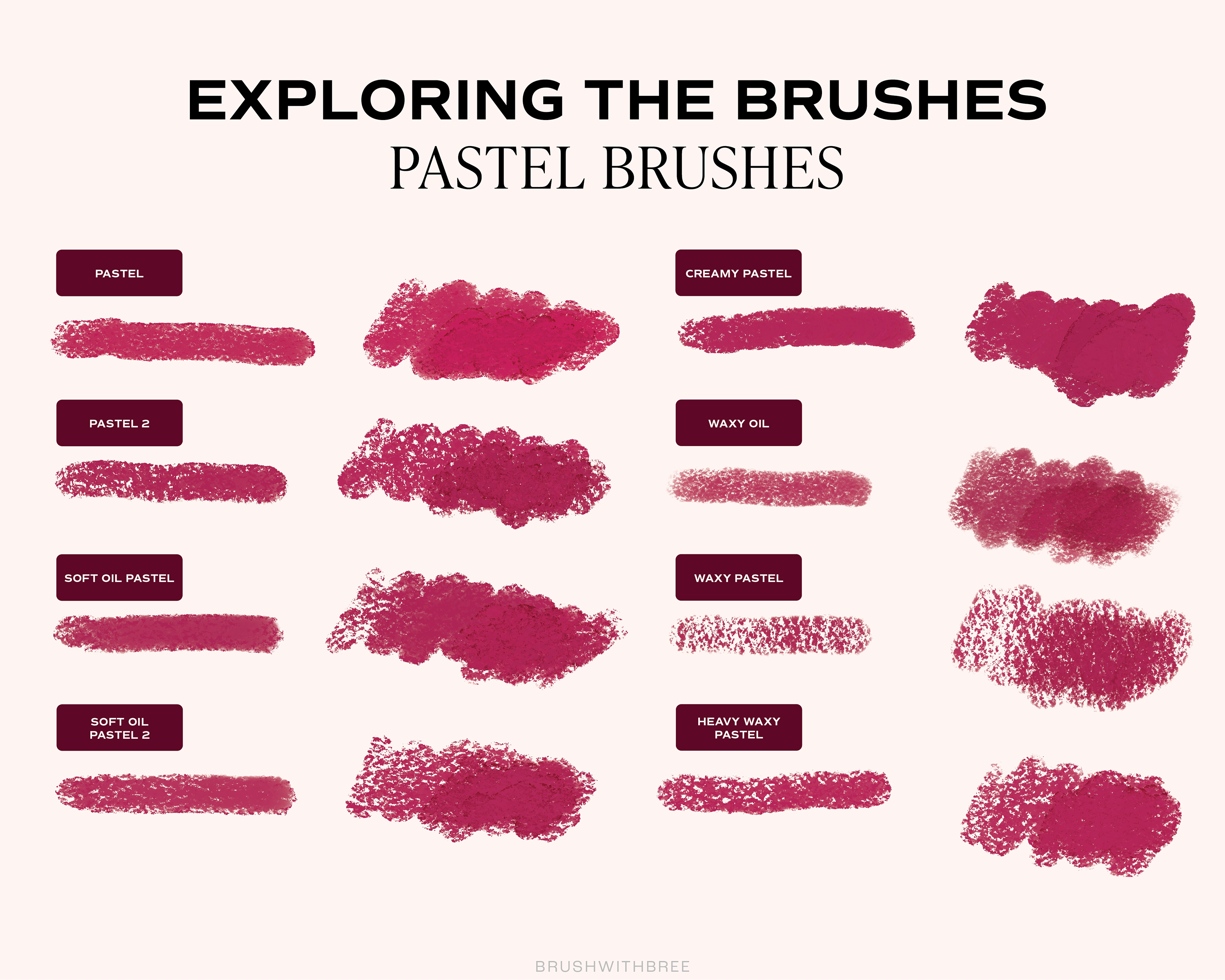 Realistic Pastel Procreate Brush Set