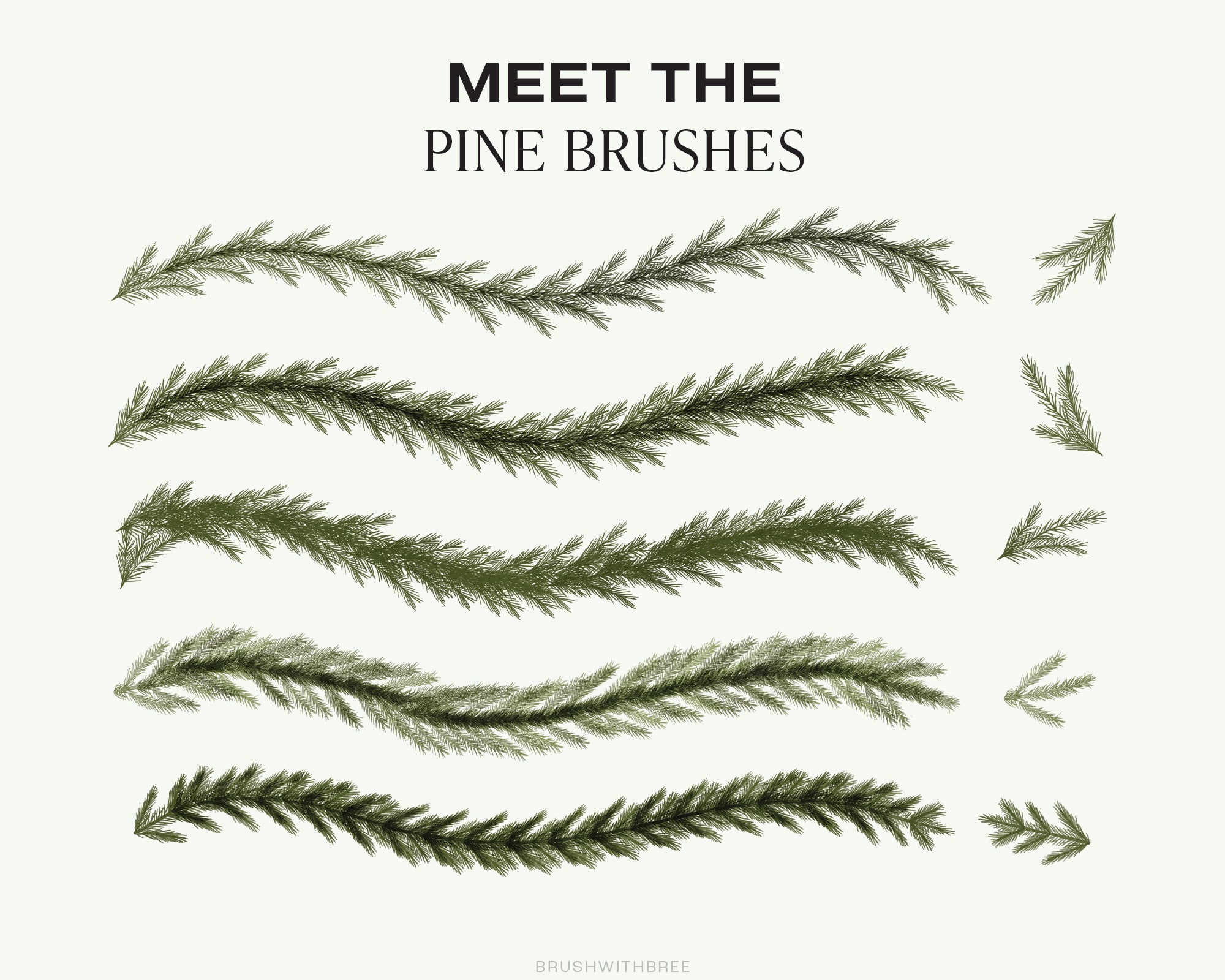 Wreath and Garlands for Procreate Brush Set