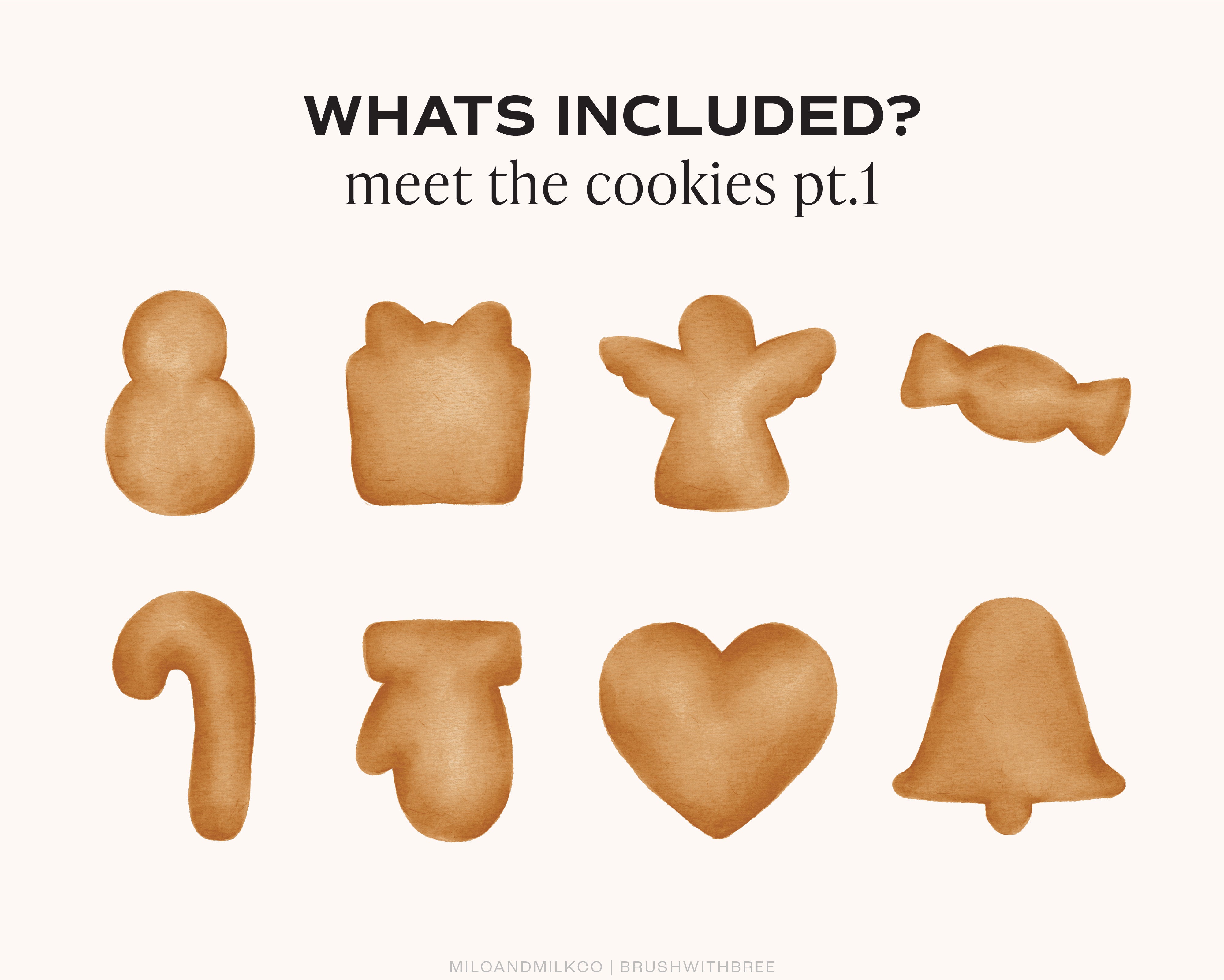 Christmas Cookies Creator for Procreate Brush Set