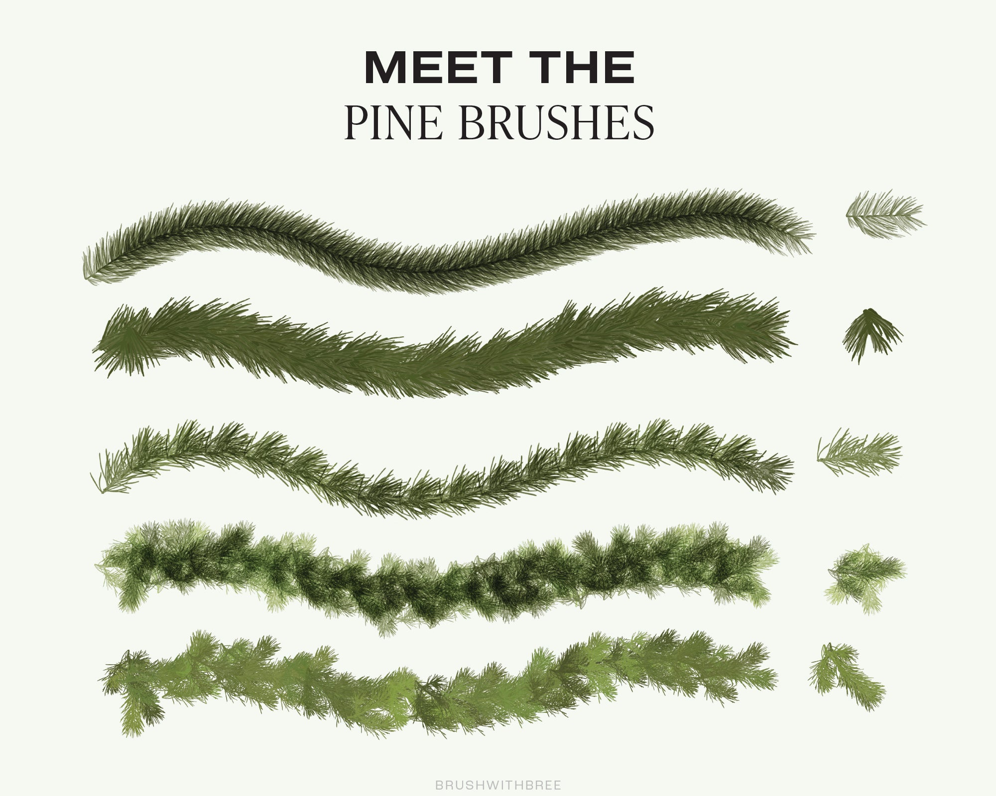 Wreath and Garlands for Procreate Brush Set