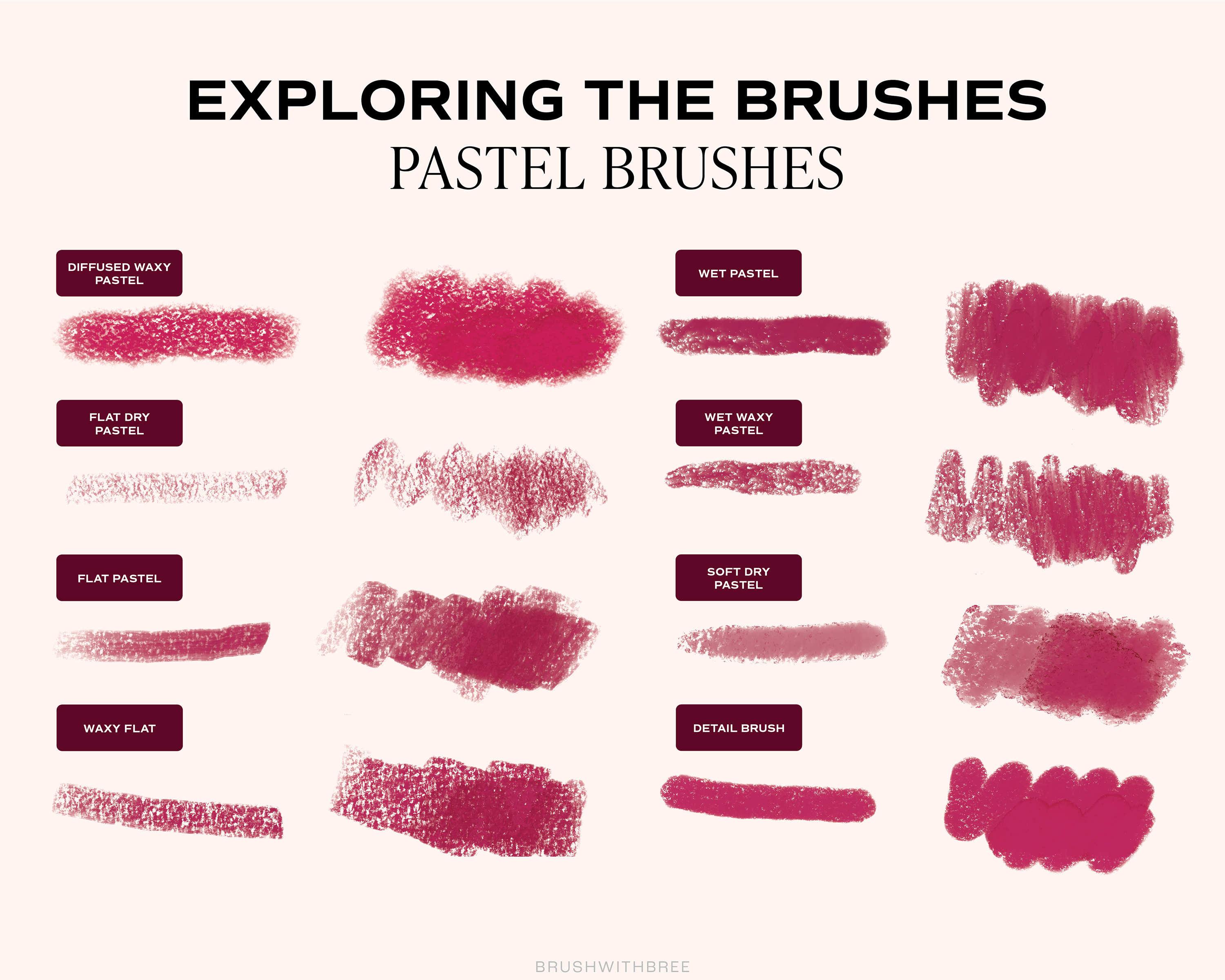Realistic Pastel Procreate Brush Set