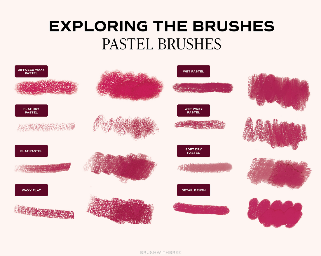 Realistic Pastel Procreate Brush Set