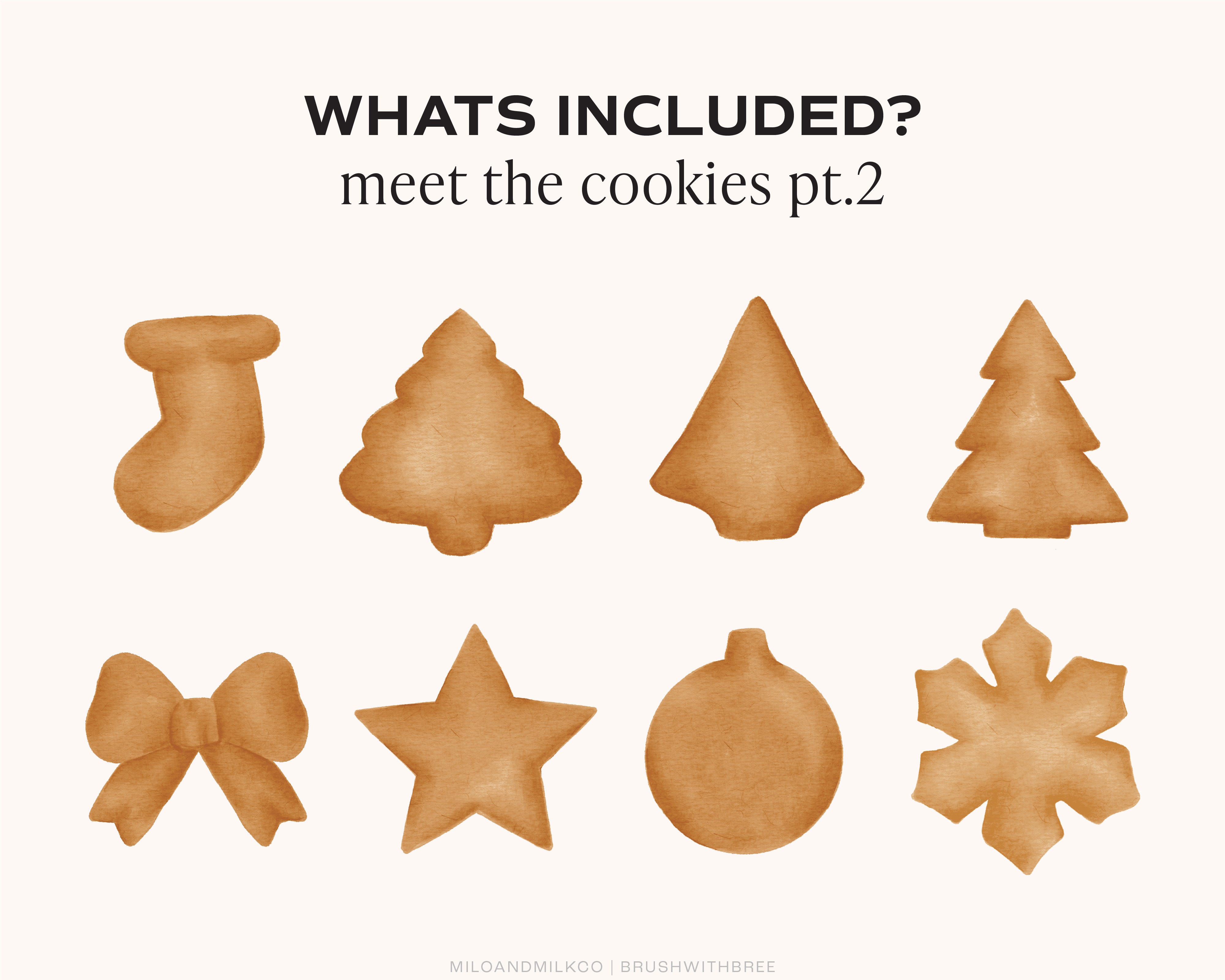 Christmas Cookies Creator for Procreate Brush Set