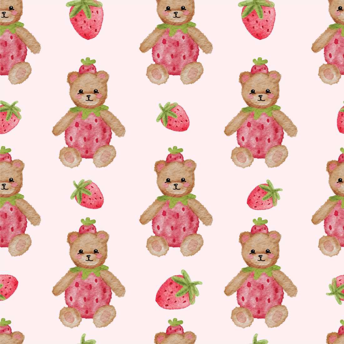 Strawberry Bear Pattern Design