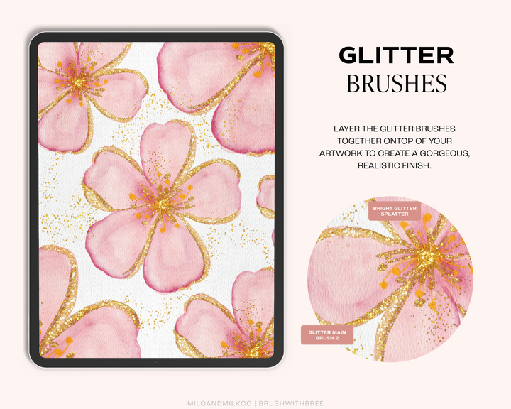 Realistic Glitter Procreate Brush Set