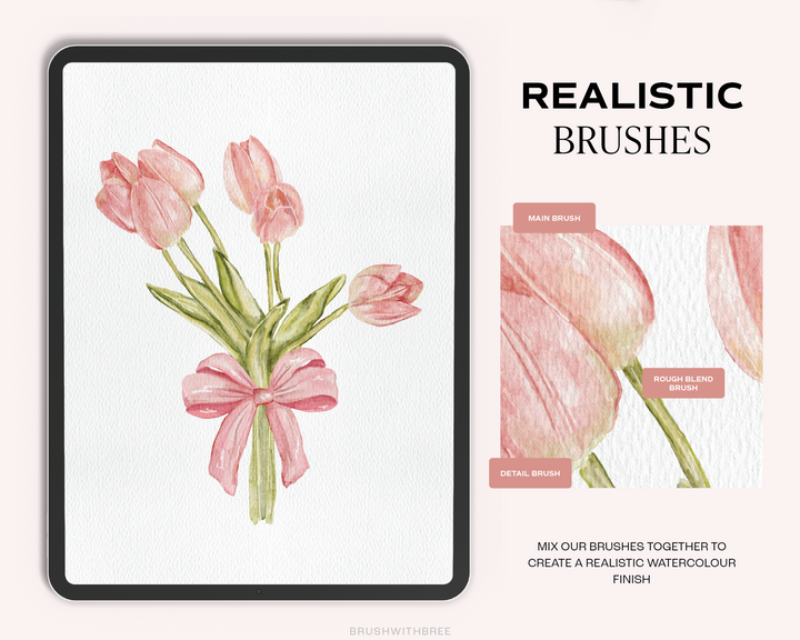 Realistic Watercolour Procreate Brush Set