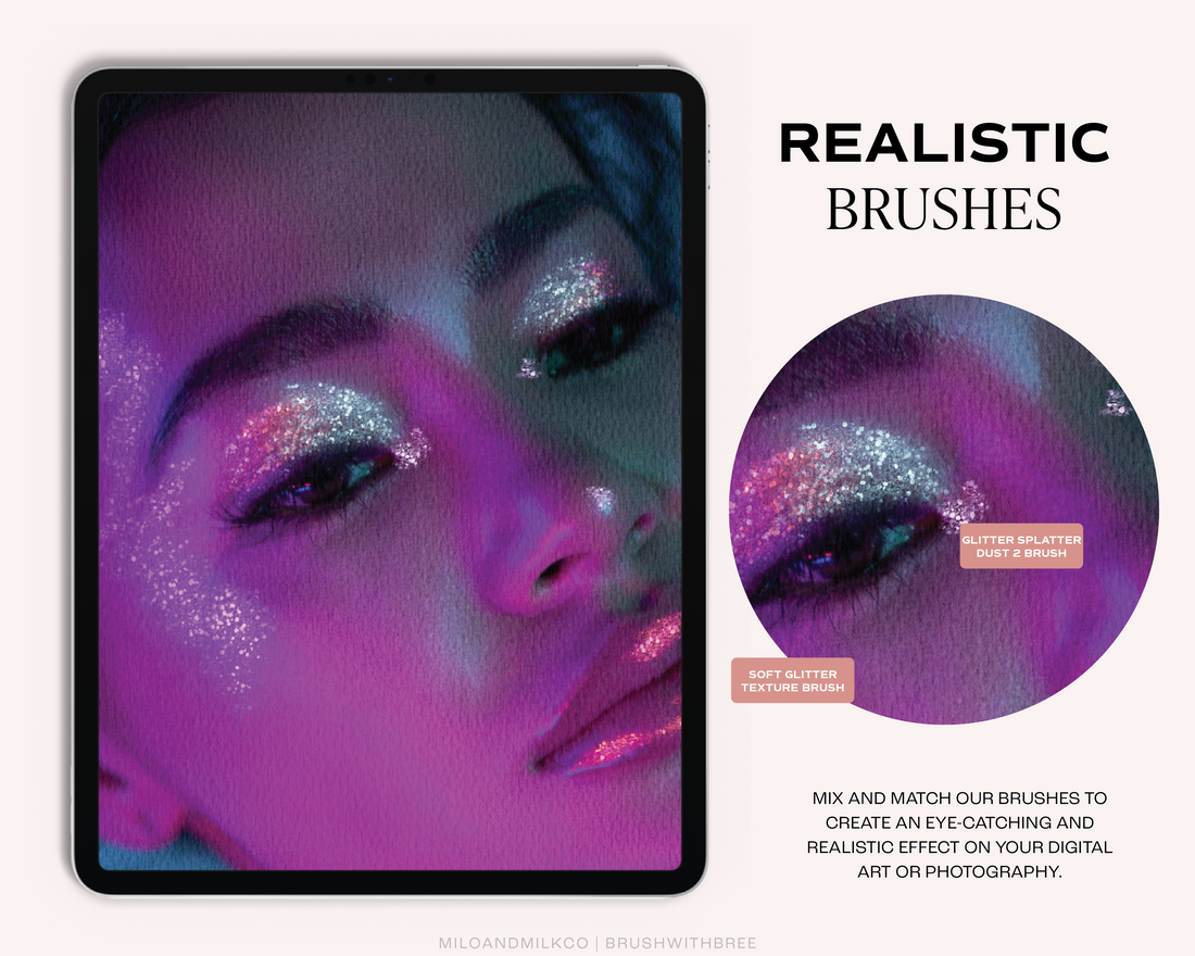 Realistic Glitter Procreate Brush Set