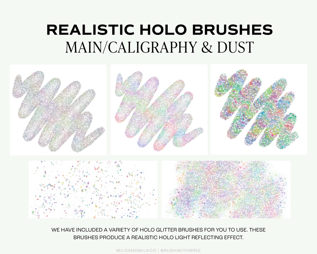 Realistic Glitter Procreate Brush Set