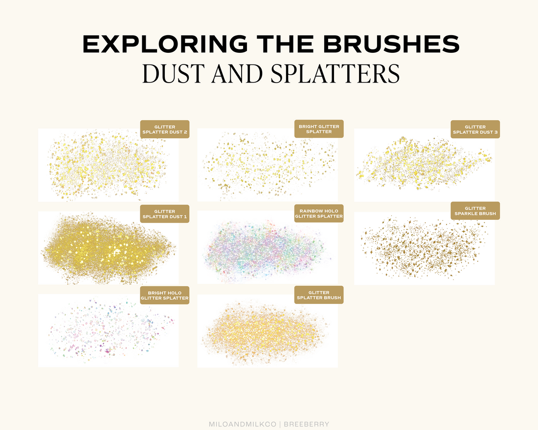 Realistic Glitter Procreate Brush Set