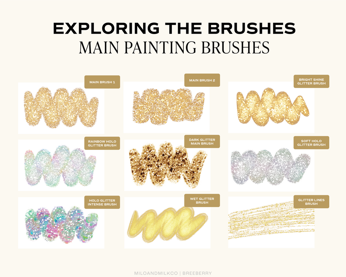 Realistic Glitter Procreate Brush Set